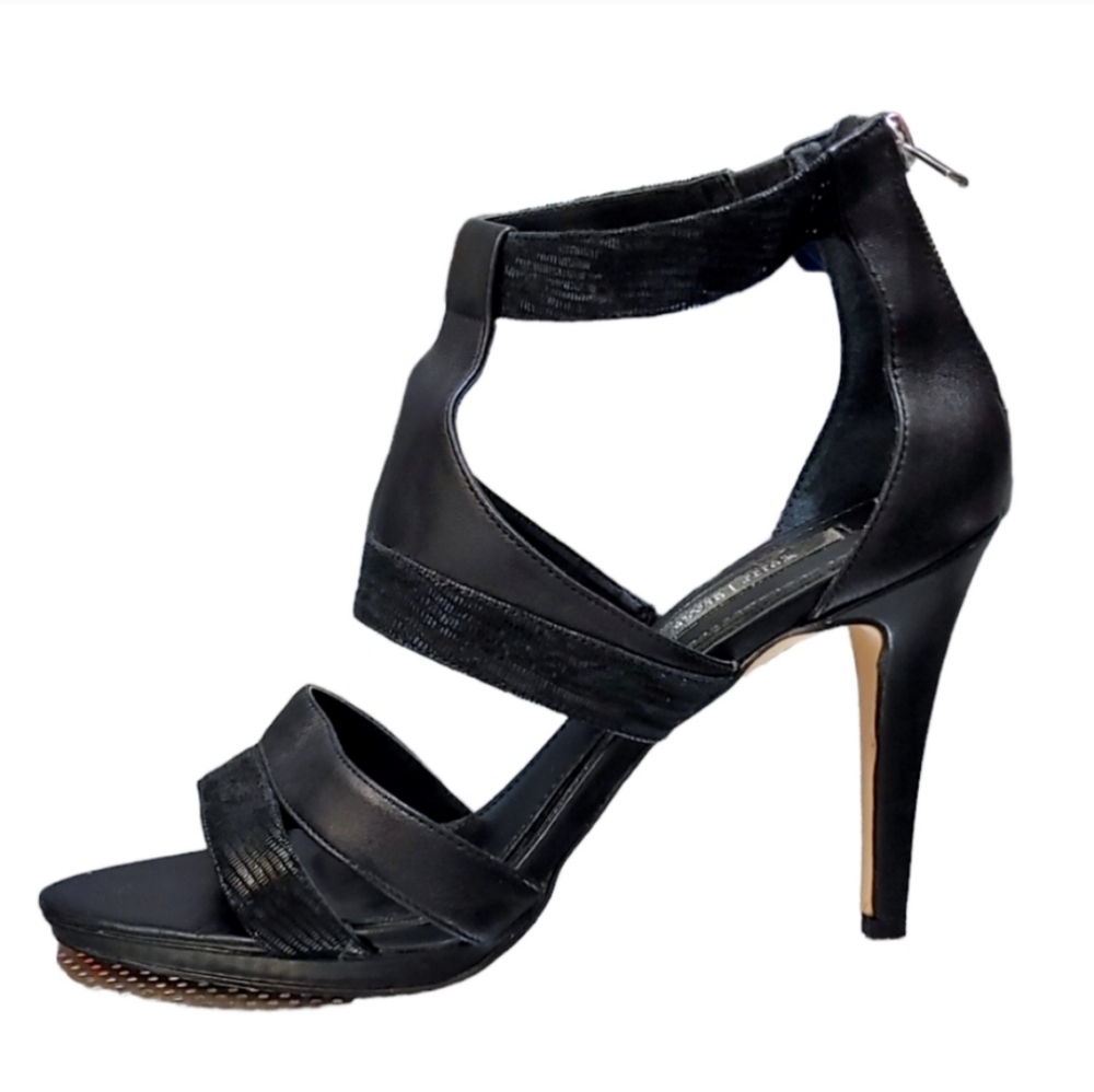 White House Black Market Strappy Leather Pump Heels Women's Size 9.5 - Picture 2 of 9